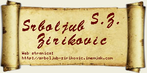 Srboljub Ziriković vizit kartica